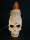 Vintage Halloween Blow Mold Skull With Light & Cord Ultra Rare