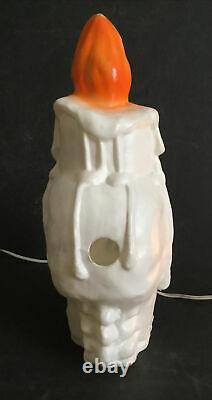 Vintage Halloween Blow Mold Skull With Light & Cord ULTRA RARE