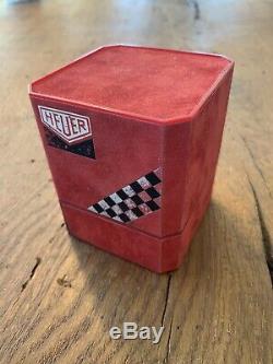 Vintage Heuer Silverstone Uhrenbox Scatola Boîte Case Etui um 1970 Ultra Rare