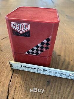 Vintage Heuer Silverstone Uhrenbox Scatola Boîte Case Etui um 1970 Ultra Rare