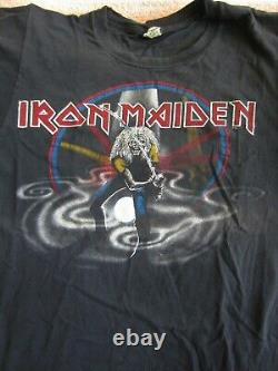 Vintage IRON MAIDEN Concert Shirt 1981 Lg Maiden Japan Ultra Rare Original