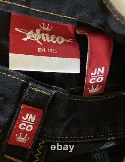 Vintage JNCO Jean Shorts Skull Flame Ghost Rare Sz 30 Vtg Jnco Jorts Ultra RARE