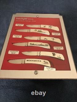 Vintage KERSHAW Dealer LOT 6 Knives. Ultra Rare Display Case! 1986