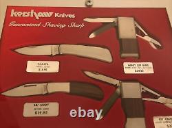 Vintage KERSHAW Dealer LOT 6 Knives. Ultra Rare Display Case! 1986 New