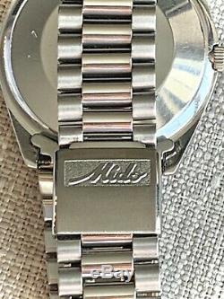 Vintage Mido Commander Day Date Salmon Dial Ultra Rare quickset