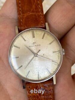 Vintage Movado Watch 17 Jewels Gents Size 36 MM 1940's Automatic Slim Ultra Rare