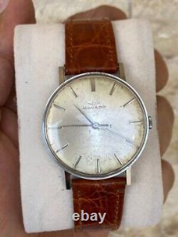 Vintage Movado Watch 17 Jewels Gents Size 36 MM 1940's Automatic Slim Ultra Rare