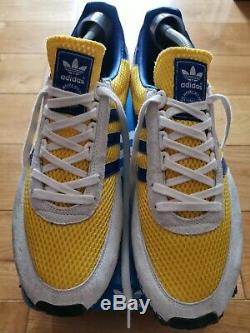 Vintage New York Marathon Adidas Trainers Size 12 ULTRA RARE YELLOW
