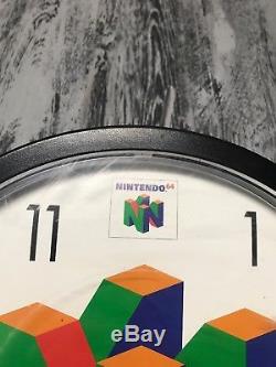 Vintage Nintendo 64 N64 Executive Employee Promo Display Wall Clock Ultra Rare
