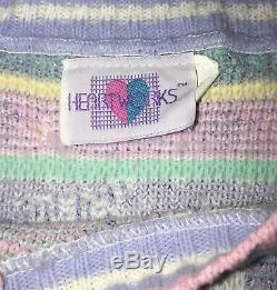 Vintage Pastel Unicorn Sweater Heartworks Sparkle 80s 90s Adele Ultra Rare