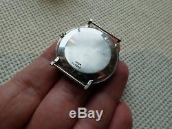 Vintage Piaget Ultra-Thin Mens Watch, ref. 9034, 18K White Gold, Rare Onyx Dial