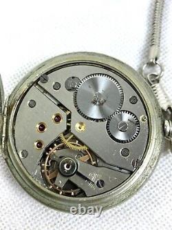 Vintage Pirofa Pocket Watch 15 Jewels 1960's Ultra Rare Antimagnetic Swiss Work