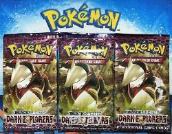 Vintage Pokemon Dark Explorers Partial Box with 3 Sealed Packs Ultra Rare Find