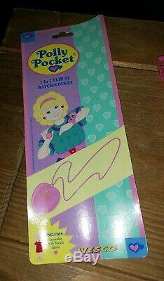 Vintage Polly Pocket 2 In 1 Flit-It Watch/Locket 1993 99% Complete Ultra Rare