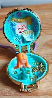 Vintage Polly Pocket Seashine Mermaid Locket 1993 100% Complete. Ultra Rare