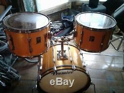 Vintage Premier RESONATOR Drum kit 70's POLYCHROMATIC gold ultra rare