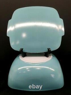 Vintage Pyrex Ultra Rare PROTOTYPE Turquoise Blue #025 Hostess Bowl Set with Lid