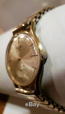 Vintage Rare Vulcain Mens Ultra Thin Slim 17 Jewel Wristwatch Watch Running