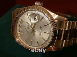 Vintage Rolex Day-Date President Ultra Rare Solid Rose Gold Special Edition