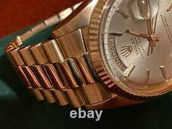 Vintage Rolex Day-Date President Ultra Rare Solid Rose Gold Special Edition
