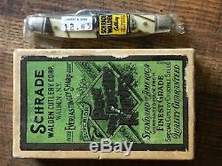 Vintage SCHRADE WALDEN butter & molasses ultra rare never opened knife+ old box
