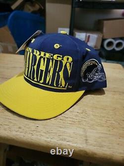 Vintage San Diego Chargers Logo 7 Snapback Hat Brand New Ultra Rare Block Letter
