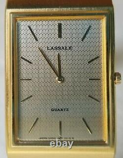 Vintage Seiko LASSALE Ultra Thin Gold Tone Quartz Watch Hi-End Japan Mint Rare
