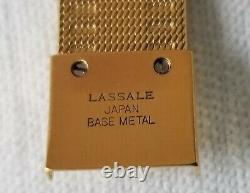 Vintage Seiko LASSALE Ultra Thin Gold Tone Quartz Watch Hi-End Japan Mint Rare