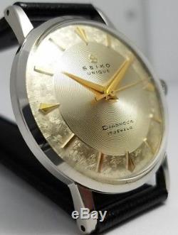 Vintage Seiko UNIQUE NOS 1955 Men's Watch Champagne Golden Elite Ultra Rare