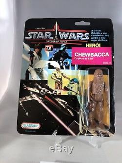 Vintage Star Wars 1988 GLASSLITE Brazil Chewbacca Chewy With Card Ultra Rare