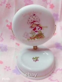 Vintage Strawberry Shortcake Porcelain Stand Desk Mirror ULTRA RARE