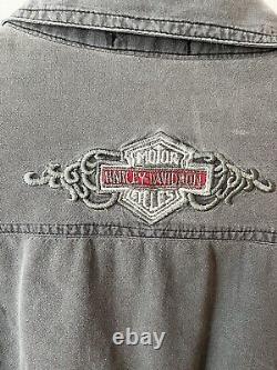 Vintage & ULTRA RARE Joe Camel Harley Davidson Long Sleeve Shirt Unique Buttons