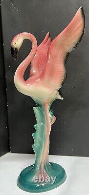 Vintage ULTRA RARE PAIR OF WINGS UP FLAMINGOS STUNNING ATTENTION APPRECIATION