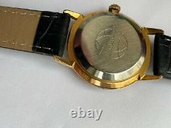 Vintage ULTRA RARE SOVIET Men RAKETA PAKETA Wrist Watch GOLD PLATED 2609.1 TOP