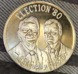 Vintage Ultra RARE 1980 Regan / Bush Campaign 1 oz 999 Silver Round, Political