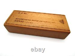 Vintage Ultra Rare 1960's Glycine + Atlas Wood Presentation Case Box for Airman