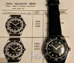 Vintage Ultra Rare 1970 Timex Skin Diver 200Ft Men's Divers Watch MINT&SERVICED