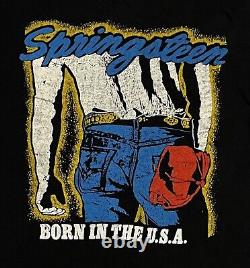Vintage Ultra Rare 1985 Bruce Springsteen Born In The USA Tour T-Shirt 8/19/85