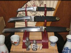 Vintage Ultra Rare Cold Steel Japan #37 Complete Emperor Knife Set+extra Saki