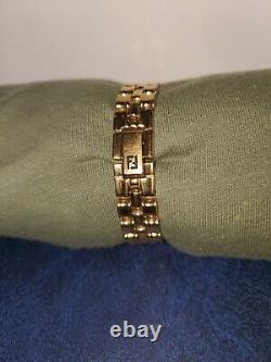 Vintage Ultra Rare Fendi 850L Olympos Gods Swiss 1925 18K GP Roman Num Watch