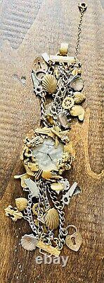 Vintage Ultra Rare John Wind Maximal Art Watch Charm Bracelet Watch Swiss Unique