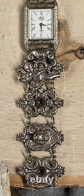 Vintage Ultra Rare Kirks Folly Angel Cupid Cherub Band With Rhinestones Watch