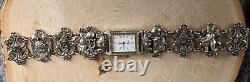 Vintage Ultra Rare Kirks Folly Angel Cupid Cherub Band With Rhinestones Watch