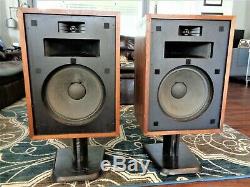 Vintage Ultra Rare Klipsch Heresy HWO Loudspeaker System Speakers Walnut USA