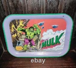 Vintage Ultra Rare Meister Brazil The Incredible Hulk Tin Tray Marvel