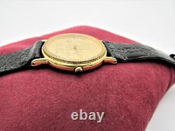 Vintage Ultra Rare Men's Lorus by Seiko Mickey Mouse Disney V301-6A00 Coin Watch