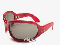 Vintage Ultra Rare Oliver Goldsmith The Yuhu Oversized Candy Red Sunglasses