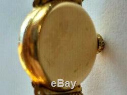 Vintage Ultra Rare Precision Ladies 1940s 18K Gold Swiss Made Rolex Wrist Watch