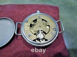Vintage Ultra Rare Thomas Ernst Haller WWI Military Trench Watch Meta Repair