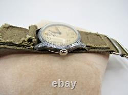 Vintage Ultra Rare WWII Record Sport Military Cal 107 Watch Swiss Brevet Repair